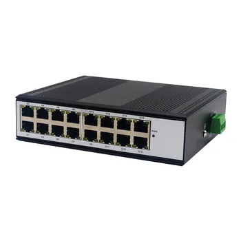 Промышленный 16-портовый коммутатор Gigabit Ethernet 10/100/1000 Мбит/с Сетевые коммутаторы RJ45 DC12-57V с креплением на DIN-рейку 4 КВ