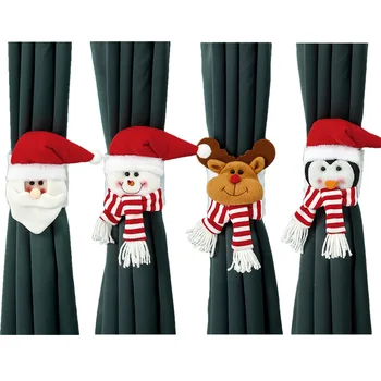 Рождественская креативная пряжка для штор, украшение в виде мультяшной куклы, ресторан отеля, Кукольная пряжка, Подвеска на окно, вечерние украшения своими руками