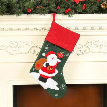 Рождественские Чулки, подвесные украшения для камина, Рождественские вечеринки, большие носки, Подарочный пакет для конфет Санта-Клауса, украшения для Рождественской елки