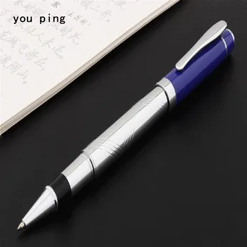 Роскошная ручка 034 Blue hat Platinum Спиральная проволока, Деловая офисная ручка-роллер, канцелярские принадлежности для школьников, Шариковые ручки