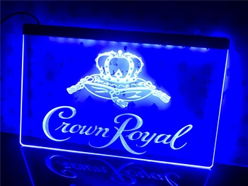 Светодиодная Неоновая Вывеска Пивного бара Crown Royal Derby Whiskey Nr -A104