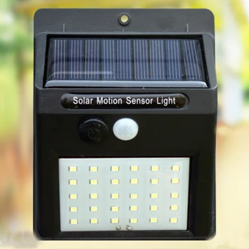 Светодиодный уличный солнечный настенный светильник с датчиком движения Водонепроницаемая солнечная лампа для аварийного освещения садовой дорожки