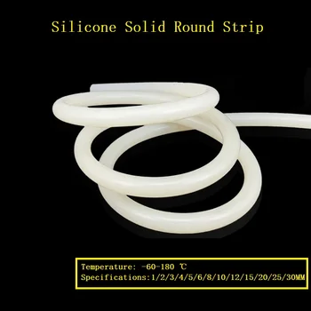Силиконовая сплошная круглая прокладка, термостойкая силиконовая уплотнительная прокладка 1/1,5/2/2,5 мм-10 метров