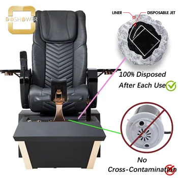 Спа-педикюрное кресло из розового золота, одноразовая струя воздуха для спа-педикюра для 100% одноразового спа-кресла для педикюра