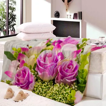 Флисовое одеяло с красными розами, День Святого Валентина, Романтическое Цветочное одеяло для кровати, диван-кушетка, Супер Мягкий Легкий Королевский Полный размер