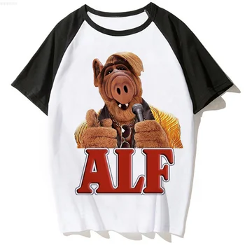 Футболка Alf мужская уличная аниме футболка для мальчиков harajuku дизайнерская одежда y2k