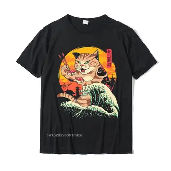 Футболка Neko Sushi Wave, футболка премиум-класса, молодежные облегающие топы, хлопковые футболки Geek