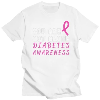 Футболка с надписью Diabetes Awareness, You Are Not Alone, подарочная футболка Love для взрослых, мужская, женская, унисекс, новая модная футболка