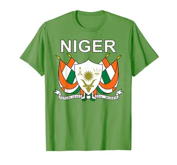 Футболка с национальным гербом Нигера из 100% хлопка, мужские и женские футболки унисекс, размер S-6XL