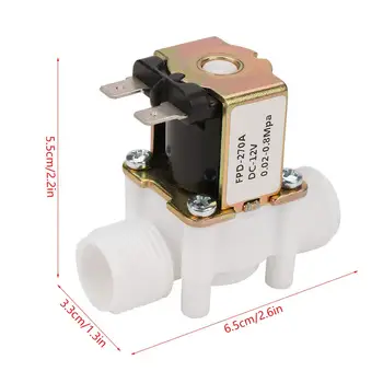 Электромагнитный клапан G1/2-дюймовый пластиковый электрический электромагнитный клапан постоянного тока N/C для дозатора воды