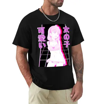 Эстетичная японская девушка, 22 футболки с кошками, футболки для мальчиков, мужские забавные футболки с графическим рисунком