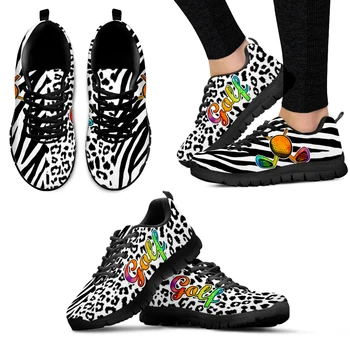 חדש זברה/פרה מרקם עיצוב אופנה סניקרס גולף הדפסת נעליים נוח קיץ חיצוני נעלי אהבה Zapatos Planos