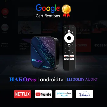 LEMFO HAKO Pro Smart TV Box Сертификация Google 4K Amlogic S905Y4 2,4 G 5G Wifi IPTV TV Box 2023 Android BT5.0 HDR Медиаплеер