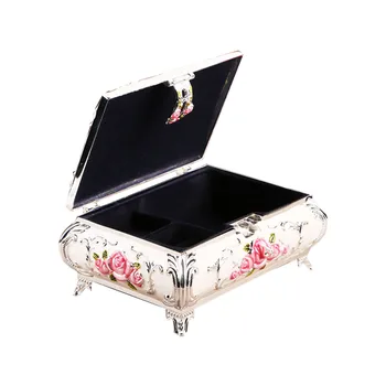 Драгоценная шкатулка для драгоценностей с красивыми узорами Розовая декоративная шкатулка