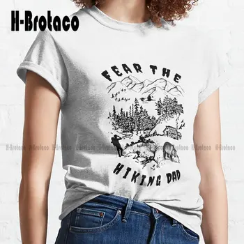 Модная футболка Fear The Hiking Dad, футболки с графическим рисунком, мужские высококачественные Милые Элегантные футболки из милого мультфильма Каваи, милые хлопковые футболки