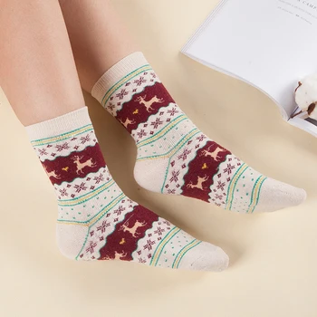 Бренд Urgot Осень-зима, теплые носки для девочек из кроличьей шерсти, повседневные хлопковые женские носки высокого качества Оптом 5 пар/лот