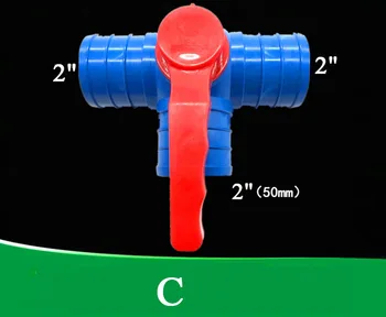 Многофункциональный шаровой клапан из ПВХ, 3-портовый шаровой кран, переключатель шланга с переключателем для спринклерного орошения 2/2, 5 дюйма