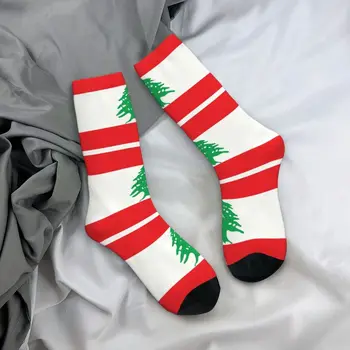 Ливан, ливанский флаг, бейрут, мужские носки для экипажа, унисекс, забавные носки для платья с 3D-принтом