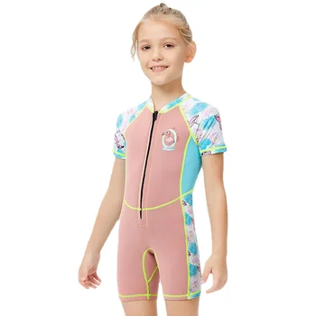 2 мм водолазный костюм с коротким рукавом для девочек, детей, подростков, неопреновый гидрокостюм, купальники, купальники для серфинга, гидрокостюмы для купания, новые