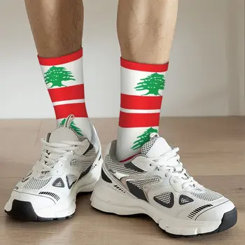 Ливан, ливанский флаг, бейрут, мужские носки для экипажа, унисекс, забавные носки для платья с 3D-принтом