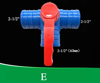 Многофункциональный шаровой клапан из ПВХ, 3-портовый шаровой кран, переключатель шланга с переключателем для спринклерного орошения 2/2, 5 дюйма