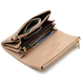 Новый женский длинный модный кошелек на молнии, многофункциональный кошелек большой емкости, сумка для карт, сумочка
