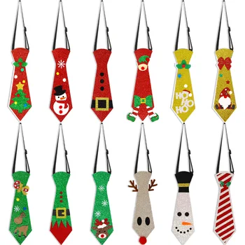 Креативная фетровая Рождественская елка, снеговик, галстук Лося, Рождественская вечеринка, детский подарок, рождественские украшения для дома, принадлежности для вечеринок